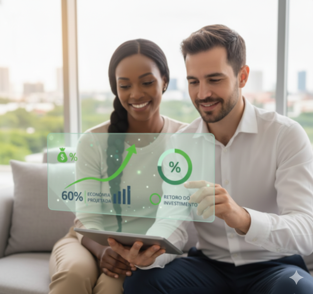 Simulação de retorno financeiro da energia solar